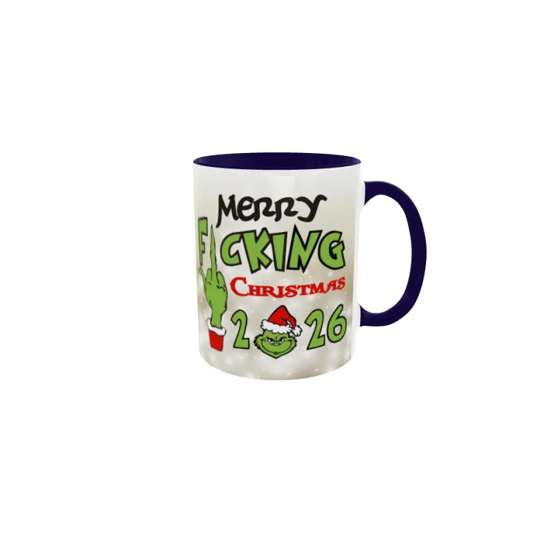Merry f_ucking christmas ( anul curent ), cana din ceramica, 330ml, model cgs1803